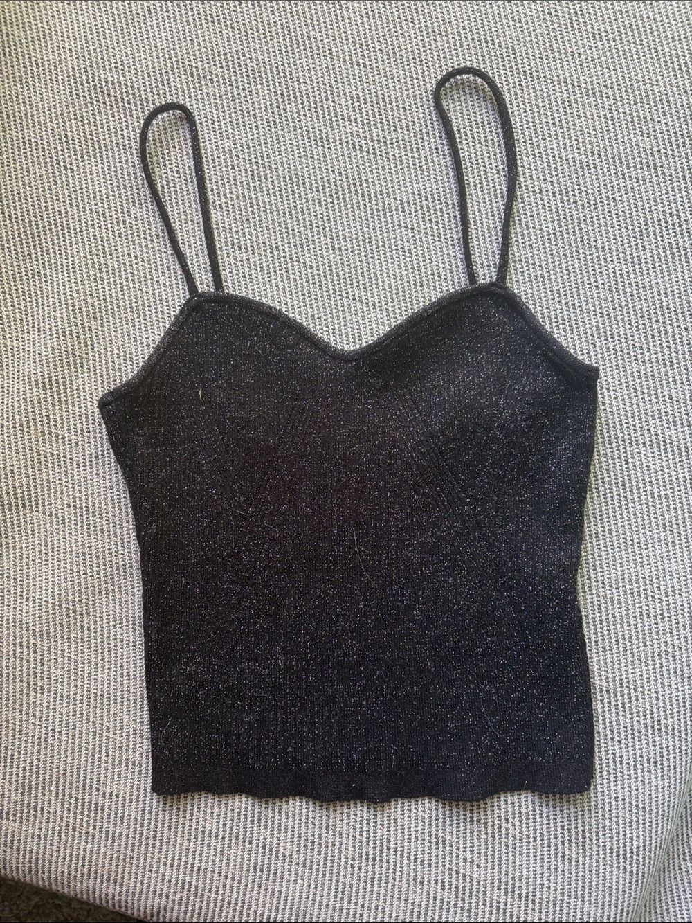 Black Sparkle Cami Top - Women